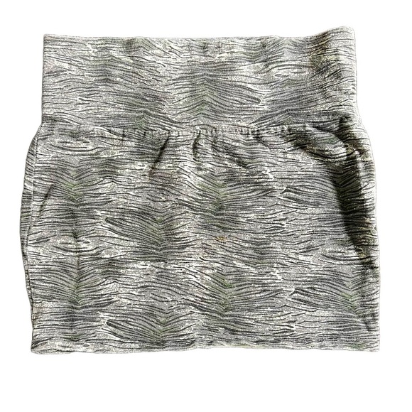 🌸 URBAN BEHAVIOR GRAY/BLACK PRINTED PENCIL MINI SKIRT SIZE SMALL - Picture 1 of 3
